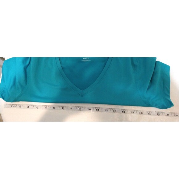 ATHLETIC WORKS GIRLS SMALL 4-6 GREEN SHIRT CORE ACTIVE BASIC SOLID V-NECK PLAIN - Picture 5 of 6